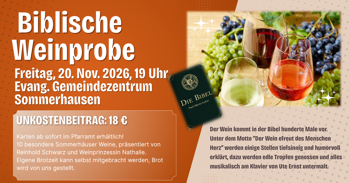 Biblische Weinprobe